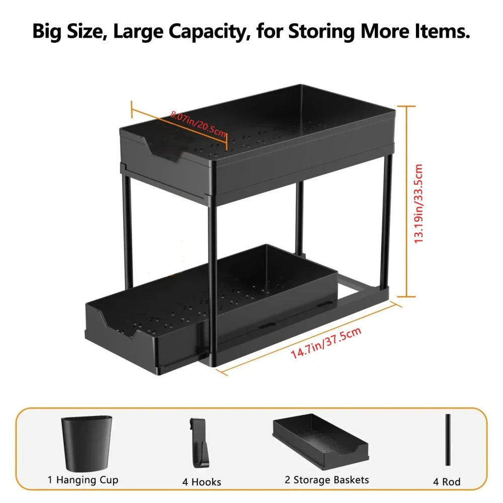 2‑Tier Under‑Sink Organizer