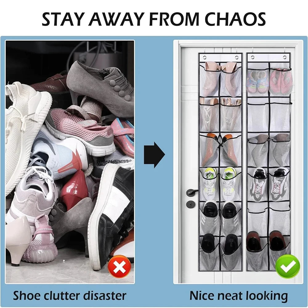 Over Door Mesh Shoe Organizer