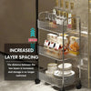 Clear Acrylic Rolling Storage Cart