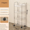Clear Acrylic Rolling Storage Cart