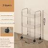 Clear Acrylic Rolling Storage Cart